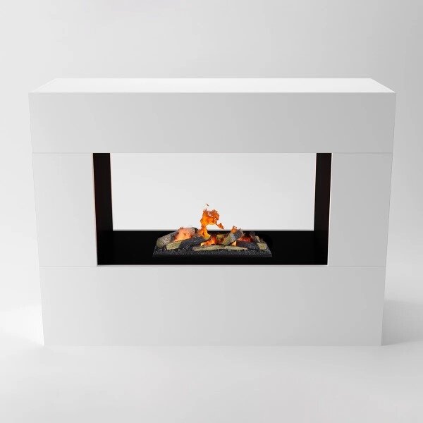 GLOW FIRE KONSALIK Cassette 600 WHITE pastatomas vandens garų elektrinis židinys