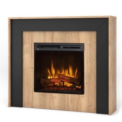 DIMPLEX ZUNI LIGHT OAK-BLACK 23 XHD pastatomas elektrinis židinys su apdaila