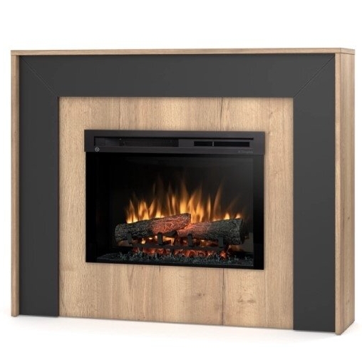 DIMPLEX ZUNI LIGHT OAK-BLACK 26 XHD pastatomas elektrinis židinys su apdaila