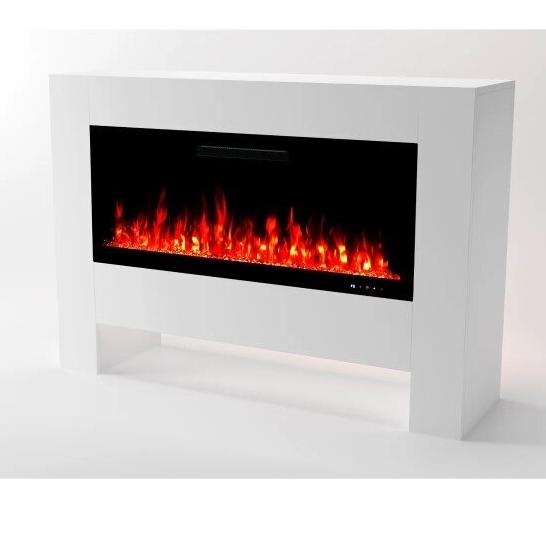 GLOW FIRE HERMES WHITE pastatomas elektrinis židinys su apdaila