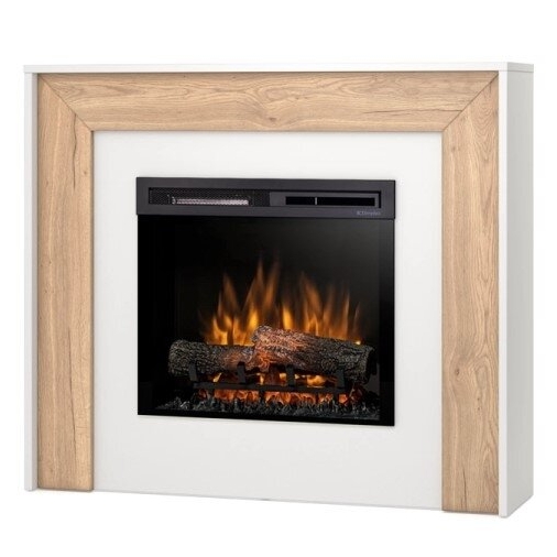 DIMPLEX ZUNI WHITE-LIGHT OAK 23 XHD pastatomas elektrinis židinys su apdaila