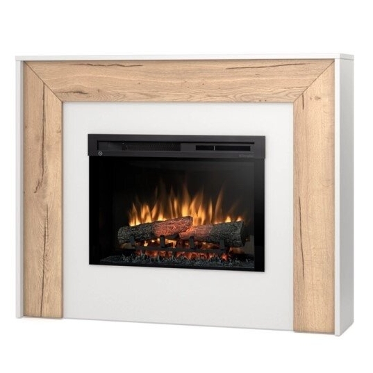 DIMPLEX ZUNI WHITE-LIGHT OAK 26 XHD pastatomas elektrinis židinys su apdaila