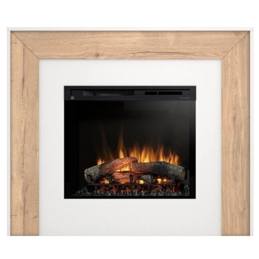 DIMPLEX ZUNI WHITE-LIGHT OAK 28 XHD pastatomas elektrinis židinys su apdaila