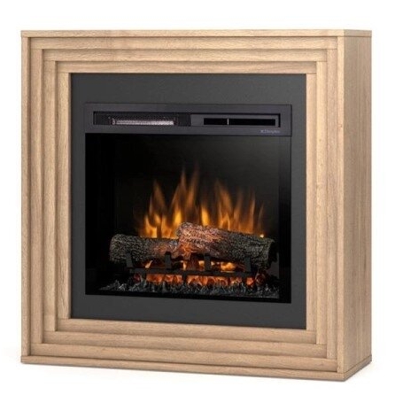 DIMPLEX KATRA LIGHT OAK-BLACK 23 XHD pastatomas elektrinis židinys su apdaila