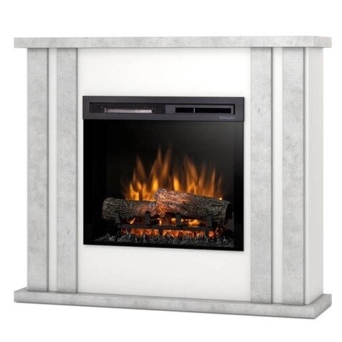 DIMPLEX KELSO WHITE-CONCRETE 23 XHD pastatomas elektrinis židinys su apdaila