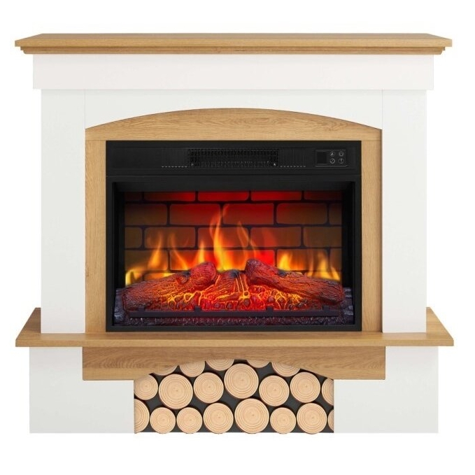 ARFLAME WOODLEY AFS23BS WHITE-NATURAL OAK pastatomas elektrinis židinys su apdaila