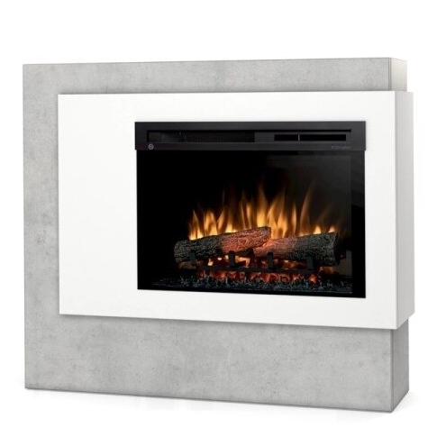 DIMPLEX PULMARI CONCRETE-WHITE 26 XHD pastatomas elektrinis židinys su apdaila