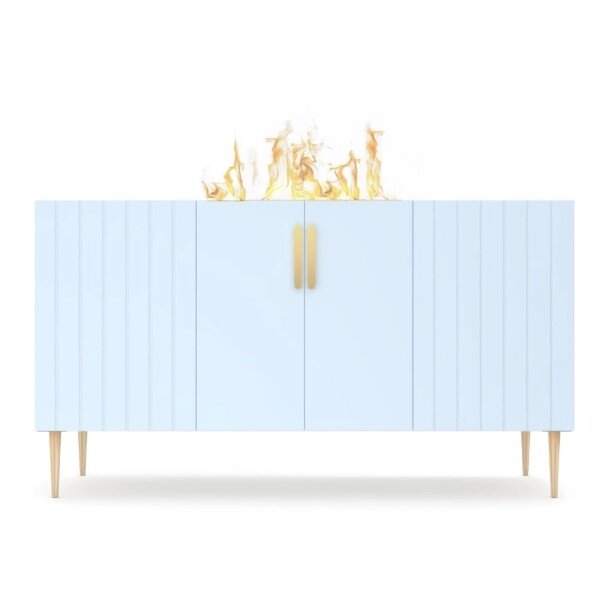 DIMPLEX PRINS BABY BLUE cassette 500 R pastatomas vandens garų elektrinis židinys-spintelė