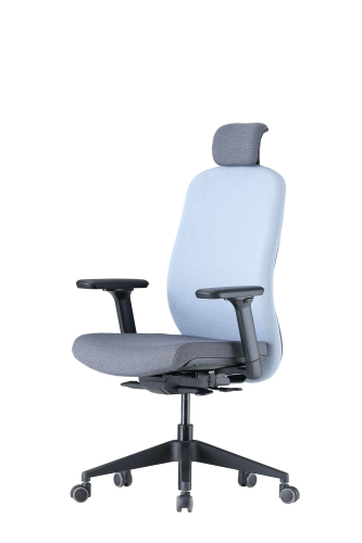 Up Up Athene ergonominė biuro kėdė Juoda, Pilkas + Mėlynas audinys