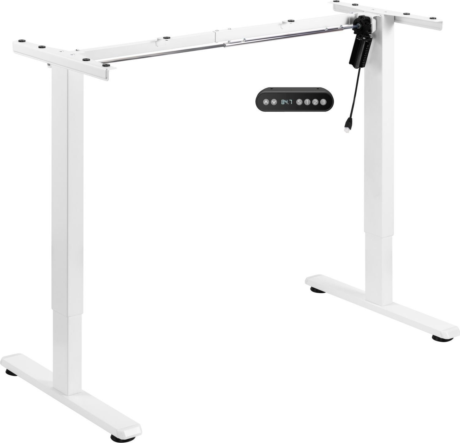 Mozos White desk frame with electrical white height adjustment
