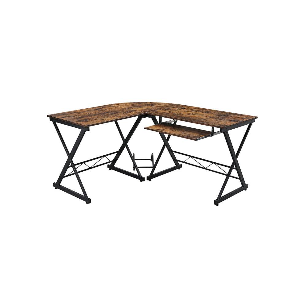 Rašomasis stalas vintage rudai juodas 138 x 150 cm