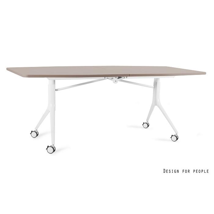 Sulankstomi konferenciniai biuro stalai | CARL TABLE - WHITE - FRAME AND TOP - 200X100 CM