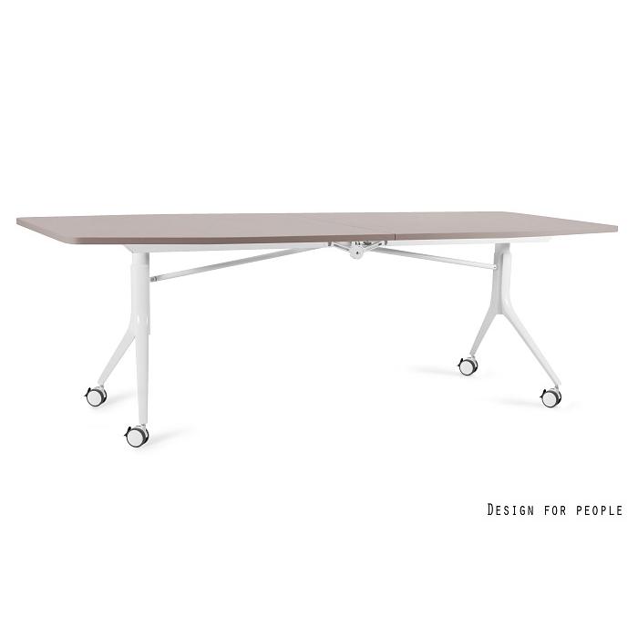Sulankstomi konferenciniai biuro stalai | CARL TABLE - WHITE - FRAME AND TOP - 240X100 CM