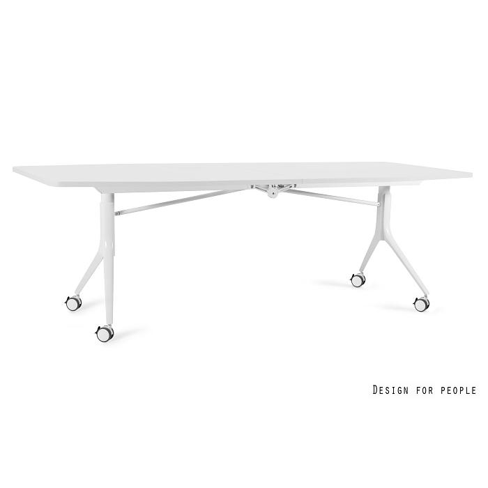 Sulankstomi konferenciniai biuro stalai | CARL TABLE - WHITE - FRAME AND TOP - 240X100 CM