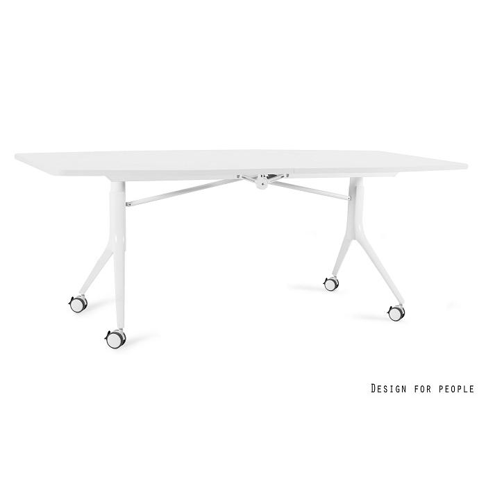 Sulankstomi konferenciniai biuro stalai | CARL TABLE - WHITE - FRAME AND TOP - 200X100 CM