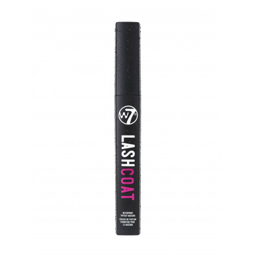 W7 Cosmetics Lash Coat Waterproof Topcoat Mascara Vandeniui atsparus blakstienų tušas, 4.5ml