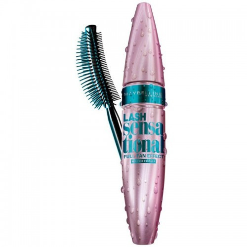Maybelline Lash Sensational Mascara Waterproof Vandeniui atsparus blakstienų tušas, Black