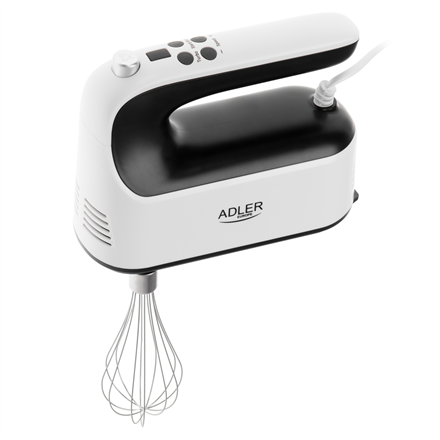 Adler Hand Mixer | AD 4229 | Hand Mixer | 600 W | Number of speeds 9 | Turbo mode | Black/White