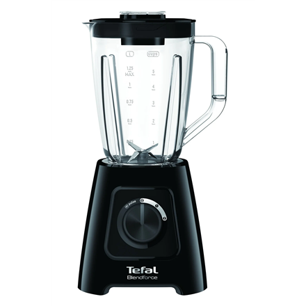 TEFAL | Blender | BL420838 BlendForce | Tabletop | 600 W | Jar material Plastic | Jar capacity 1.25 L | Ice crushing | Black|BL420838