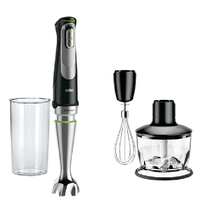 BRAUN Hand blender MQ 7035 X, 1000W, 0.6L, ActiveBlade, SmartSpeed, Inox/Black|MQ7035X