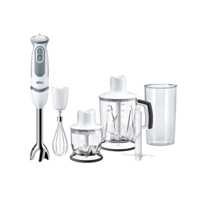 BRAUN MultiQuick 5 Hand blender MQ 5245 Aperitive, 1000W, 21 speeds, Stainless steel blades, White/gray|MQ5245WH