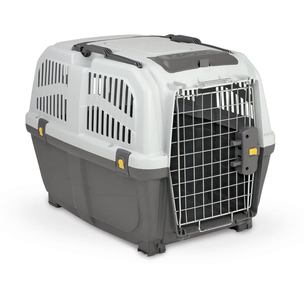 SKUDO 4 IATA MPS GREY 68x48x51cm transportavimo boksas atitinka IATA reikalavimus
