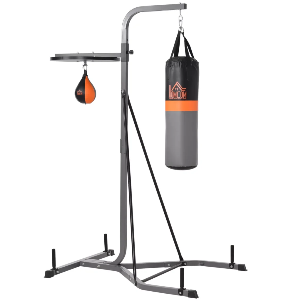 Bokso maišo stovas "2-in-1" su 20 kg bokso maišu ir bokso kriauše, reguliuojamas aukštis, iki 100 kg
