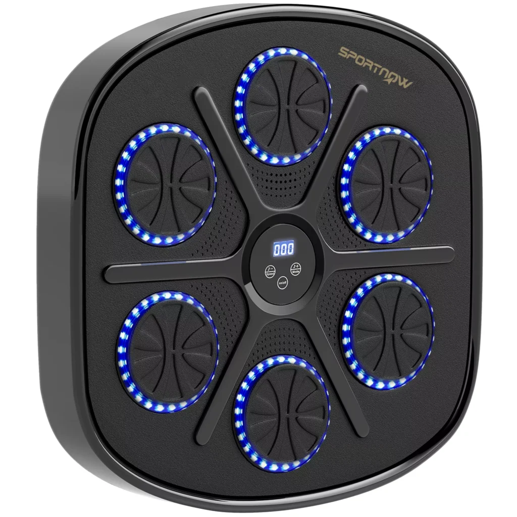 Muzikinis bokso treniruoklis su Bluetooth ir LED apšvietimu - treniruokitės smagiai ir efektyviai namuose!