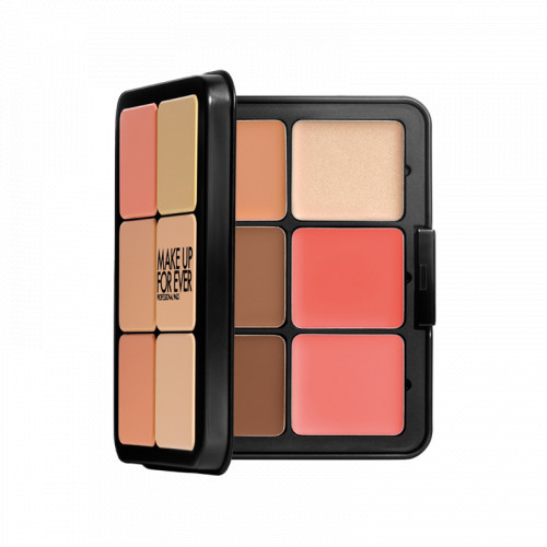 Make Up For Ever HD Skin All-In-One Face Palette Veido makiažo paletė, H1- Light to medium