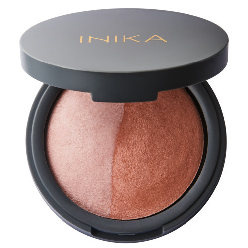 Inika Organic Baked Mineral Blush Duo Kompaktiniai mineraliniai skaistalai, Pink Tickle