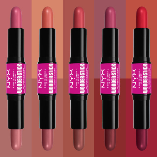 NYX Professional Makeup Wonder Stick Blush Skaistalai, Light Peach and Baby Pink