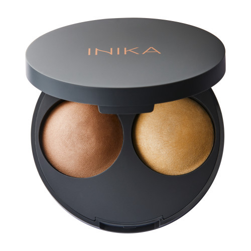 Inika Organic Baked Contour Duo Kompaktinė kontūravimo priemonė, Almond