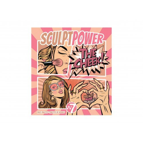 W7 Cosmetics Sculpt Power Face Palette Veido kontūravimo paletė, 1vnt.