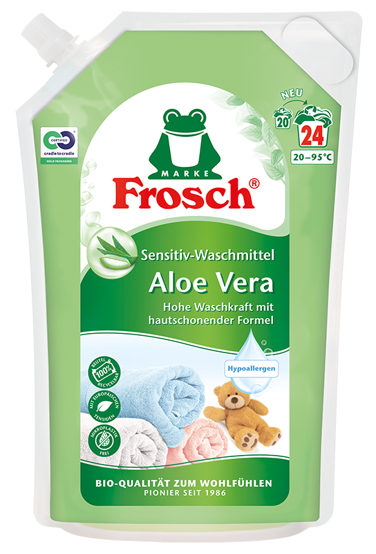 Skysta skalbimo priemonė Frosch Aloe Vera 1800 ml