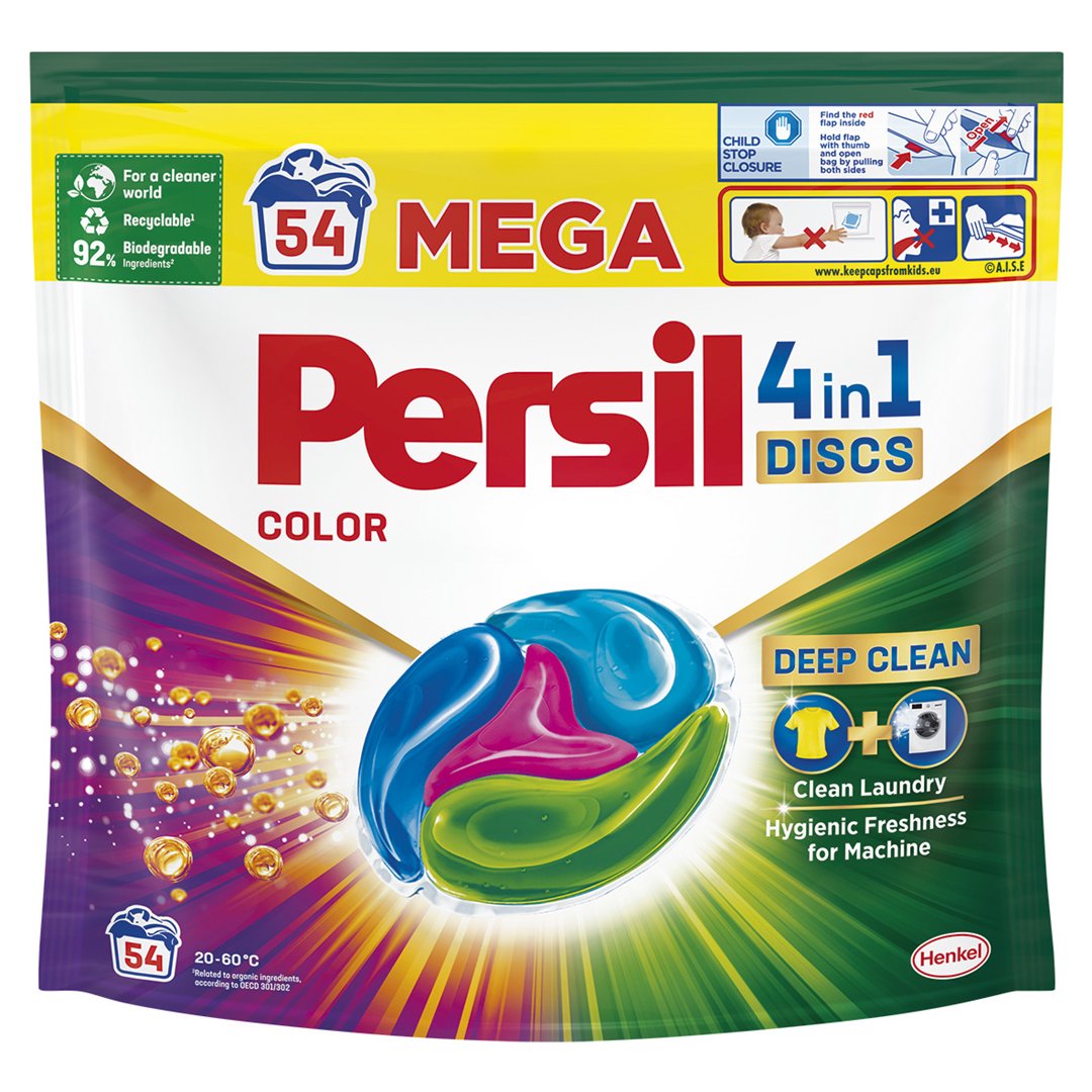 Skalbimo kapsulės PERSIL DISCS Color 54 vnt