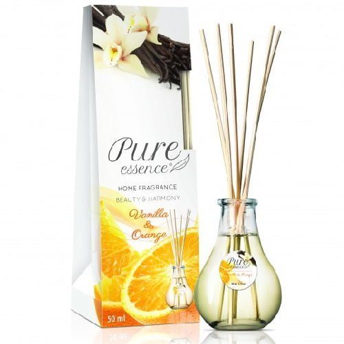 Oro gaiviklis su lazdelėmis PURE ESSENCE VANILLA & ORANGE, 50 ml