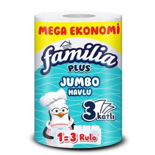 Popieriniai rankšluosčiai FAMILIA PLUS JUMBO, 1 vnt., 3 sl., 240 lap.