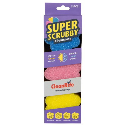 Valymo kempinės SUPER SCRUBBY, 3 vnt.