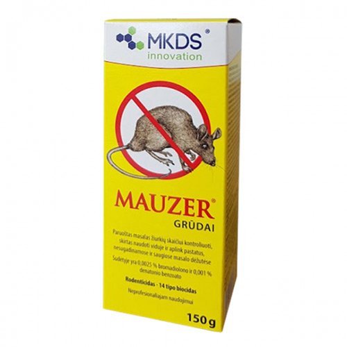 Graužikų nuodai grūdais MAUZER, 150 g