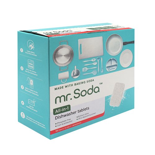 Indaplovių tabletės su maistine soda MR. SODA, 30 vnt. x 20 g