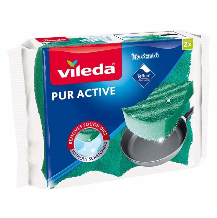 Kempinė Vileda Pur Active 116509 Green 2 pc(s)