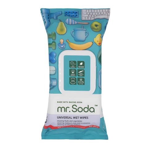 Universalios drėgnos servetėlės MR. SODA, 80 vnt.
