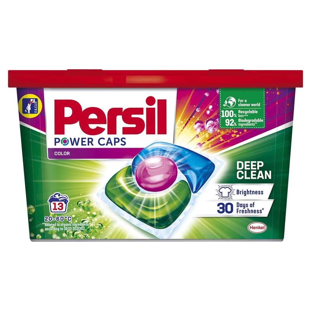 Skalbimo kapsulės "PERSIL POWER Color" 13 skalbimų