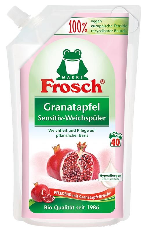 Skalbinių minkštiklis Frosch Granatų kvapo 1000 ml