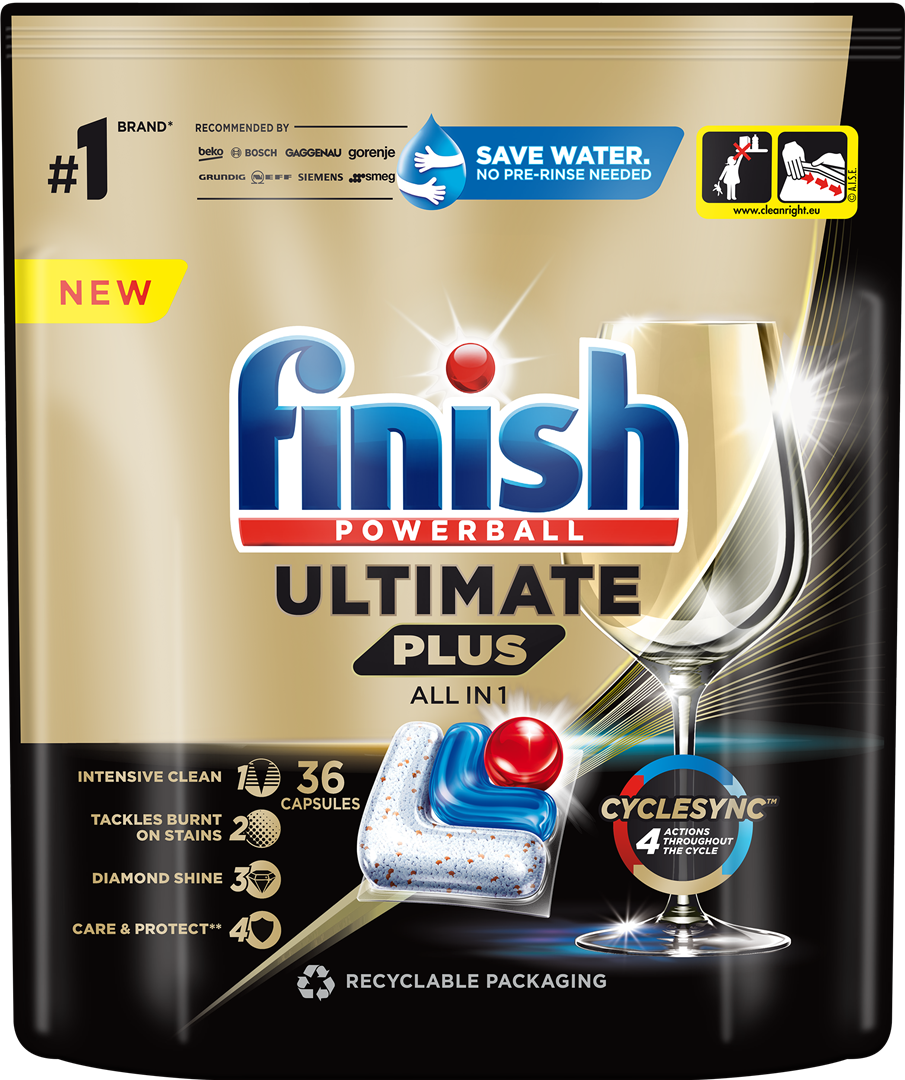 Indaplovių kapsulės  FINISH Allin1 Ultimate Plus 36vnt