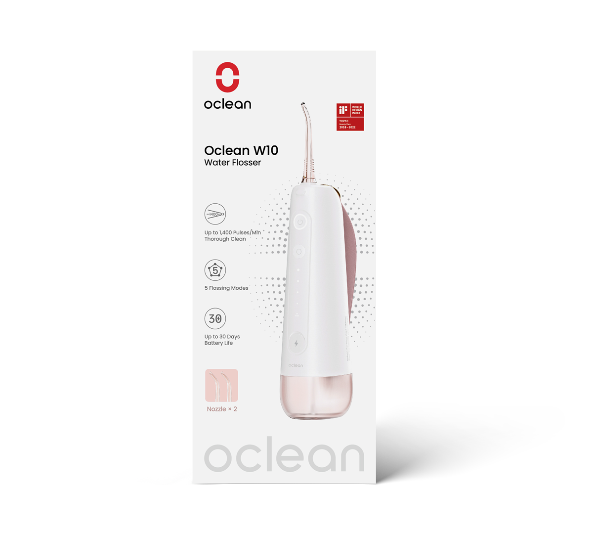 Tarpdančių irigatorius Oclean W10, Rožinis