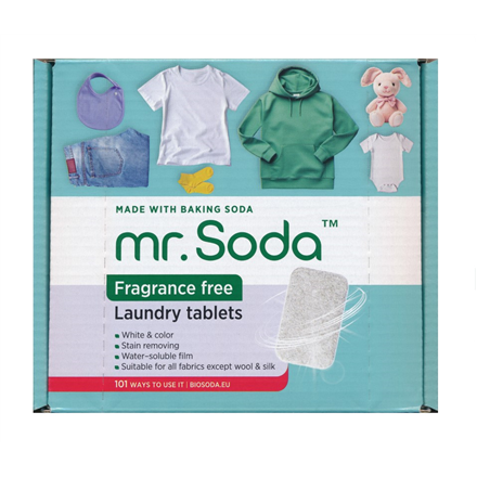 Soda  Laundry tablets FRAGRANCE FREE, 30 pcs x 25 g  mr. Soda