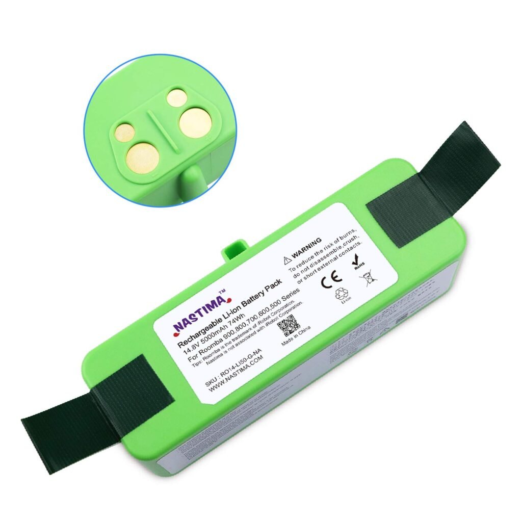 NASTIMA 14,8 V 5000 mAh ličio jonų baterija, suderinama su Roomba 985 960 895 890 880 870 860 790 780 770 760 695 690 680 674 6120 A