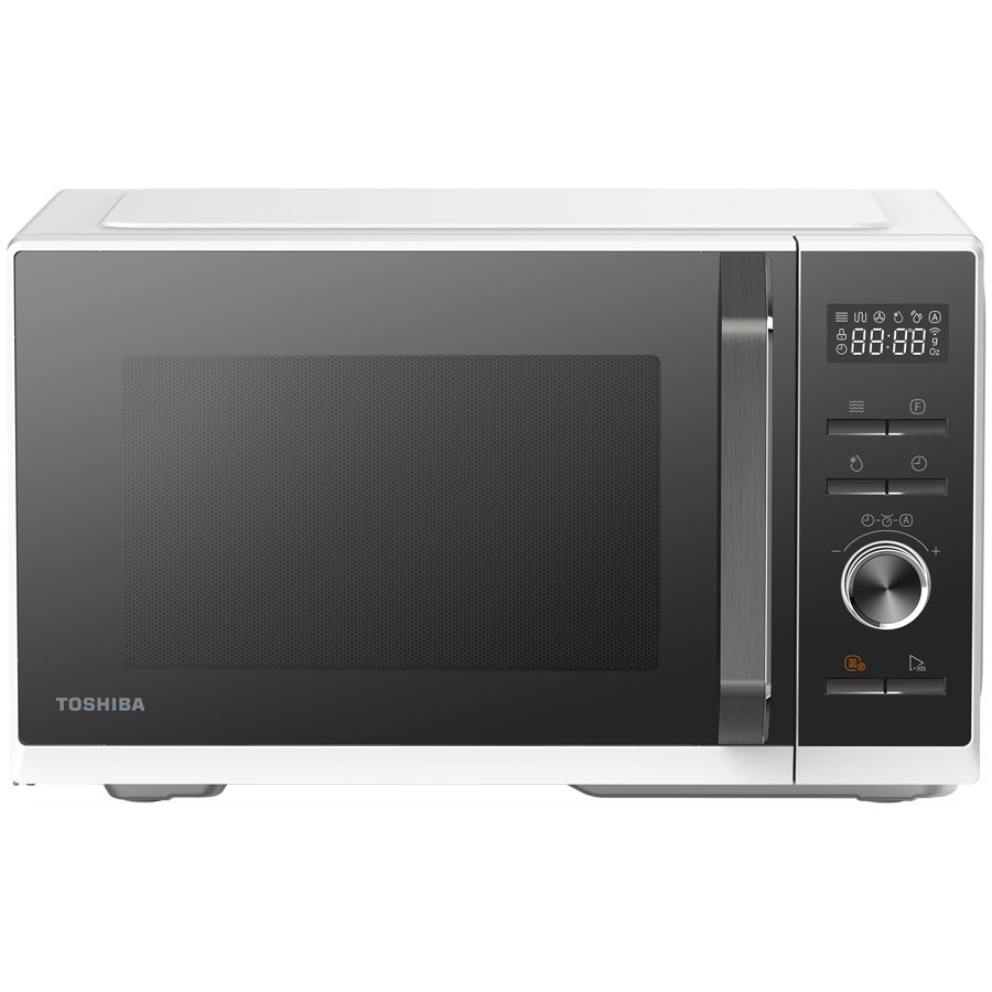 3-in-1 Microwave Oven with Grill and Combination Hob, 26 Litres, Rotating Plate with Storage, Timer