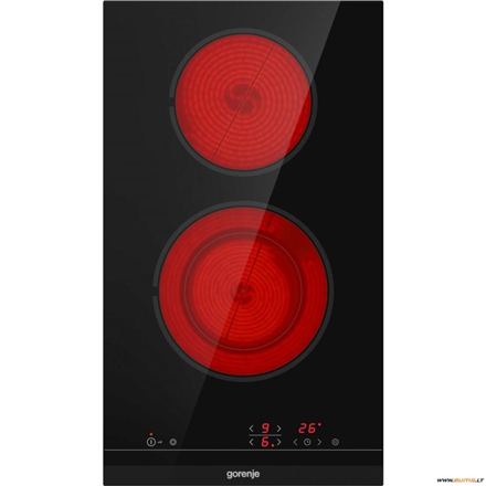 Kaitlentė Gorenje Hob ECT322BCSC Vitroceramic, Number of burners/cooking zones 2, Black, Display, Ti